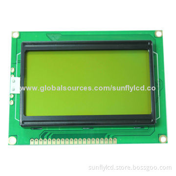 STN 128 x 64 Pixels Graphic LCD, Positive Mode, Yellow-green LED Backligh, Size 78 x 69 x 11m